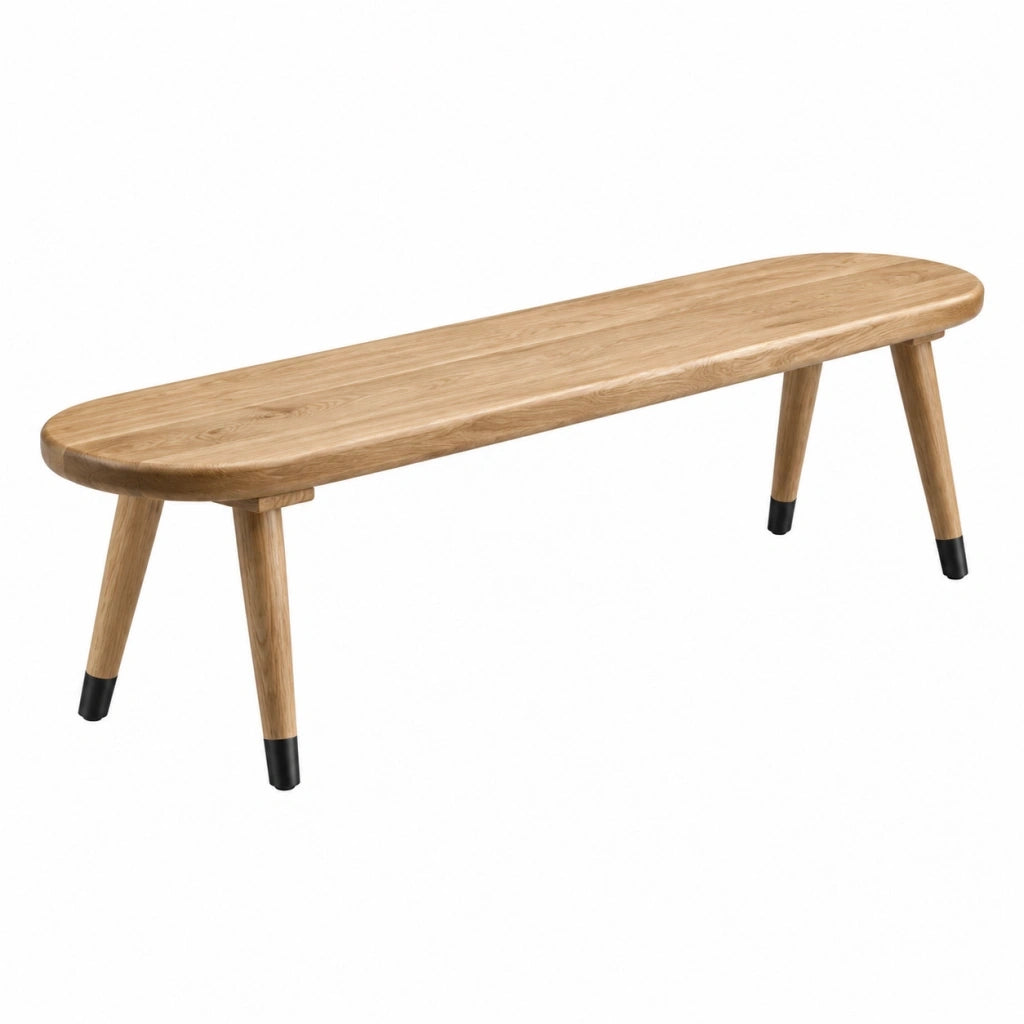 Panca 120 x 40 x 45 cm in legno naturale per ingresso stile nordico
