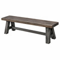 Panca da pranzo 180 x 35 x 45 cm in legno marrone scuro stile rustico